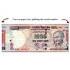 Image 1 : Sheet Fold Cutting Error One Thousand Rupees Banknote Signed by D Subbarao of Republic India of 2009