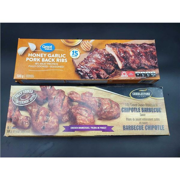 Lot of Pork Back Ribs and Drumsticks