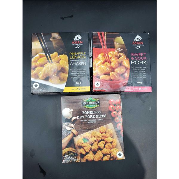 Lemon Chicken, Sweet & Sour Pork and Boneless Dry Pork Bites