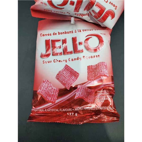 Jello Sour Cherry Candy Squares (6 x 127g)