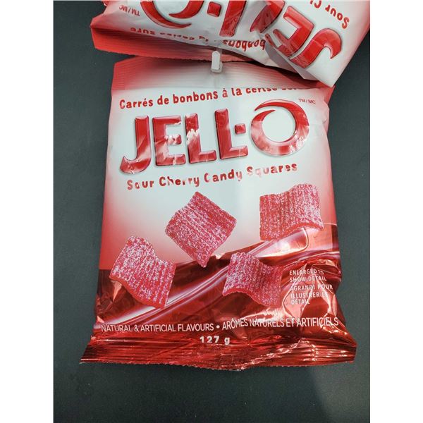 Jello Sour Cherry Candy Squares (6 x 127g)