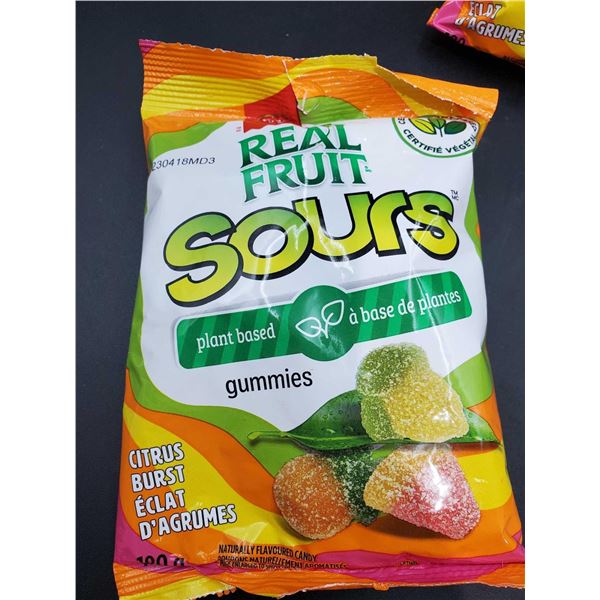 Real Fruit Sours Gummies-Plant Based, Citrus Burst (6 x 180g)