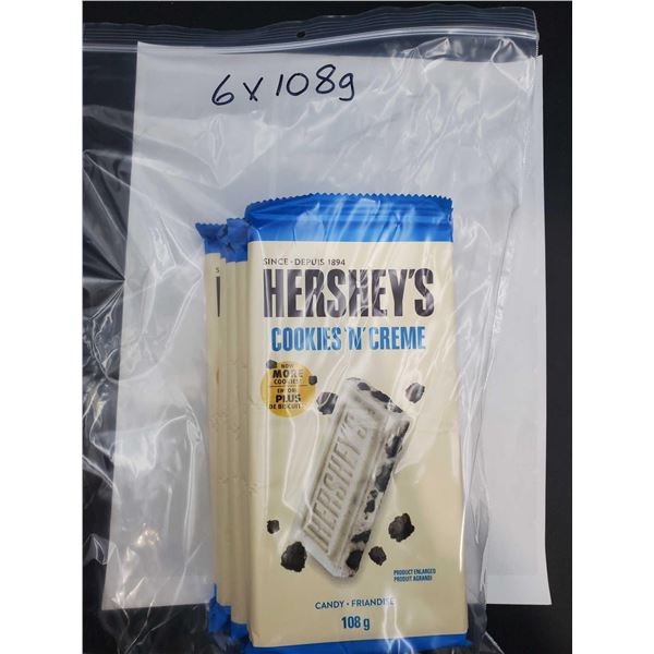 Hershey's Cookies n' Creme Candy Bars (6 x 108g)
