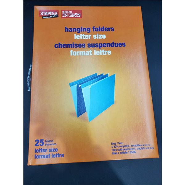 Staples Hanging Folders Letter Size (25ct)