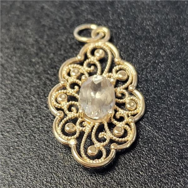 14K Yellow Gold Amazing Rare Color Changing Sultanite (Turkish Diaspore)(0.8ct) Pendant (~weight 1.1