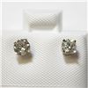 Image 1 : 14K White Gold Diamond (0.52Ct,I1-3,F-H) Earrings (~weight 0.53g), Made in Canada, Appraised Retail 