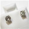 Image 2 : 14K White Gold Diamond (0.52Ct,I1-3,F-H) Earrings (~weight 0.53g), Made in Canada, Appraised Retail 