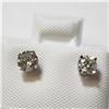 Image 3 : 14K White Gold Diamond (0.52Ct,I1-3,F-H) Earrings (~weight 0.53g), Made in Canada, Appraised Retail 