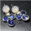 Image 3 : 14K White Gold Ceylon Sapphire(4ct) Diamond(0.38ct) Earrings, Made in Canada, Appraised Retail $5100