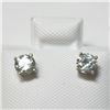Image 1 : 14K White Gold Diamond (0.6Ct,Si1-2,G-H) Earrings (~weight 0.6g), Made in Canada, Appraised Retail $