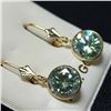 Image 1 : 14K Yellow Gold Moissanite(3.5ct) Earrings (~weight 1.59g), Appraised Retail $1095