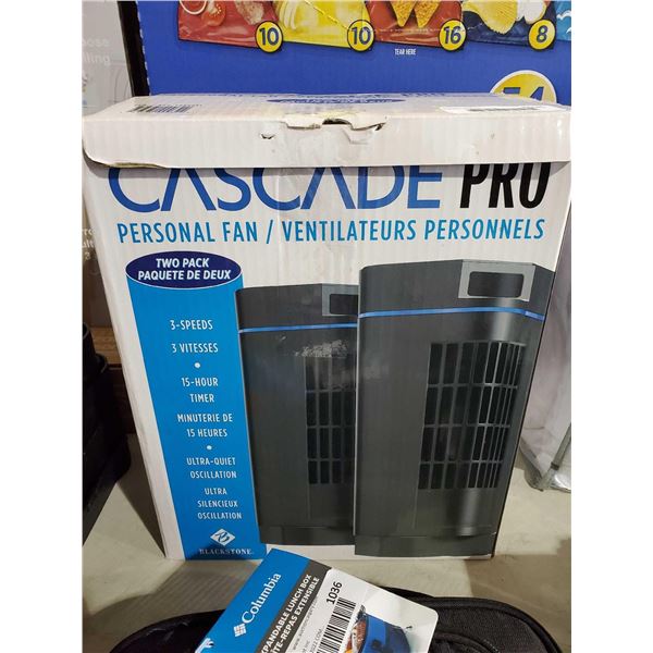 Cascade Pro Personal Fan Dual Pack OPEN BOX ITEM- UNTESTED