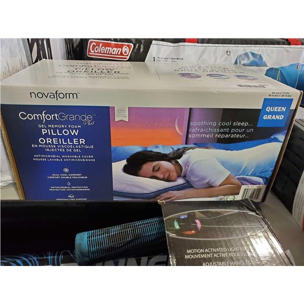 NEW Novaform Comfort Grande Gel Memory Foam Pillow Queen size