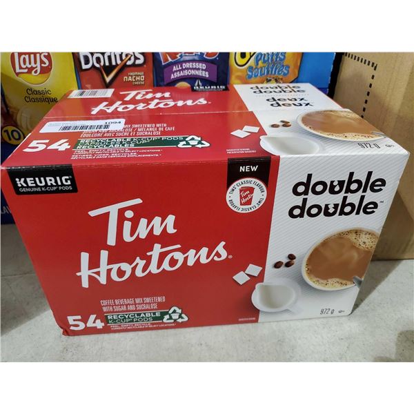 Tim Hortons double double Keurig Pods case lot of 54