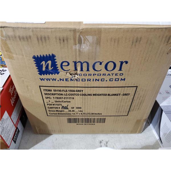 NEW Nemcor cooling weighted blanket fleece 18 lbs queen size