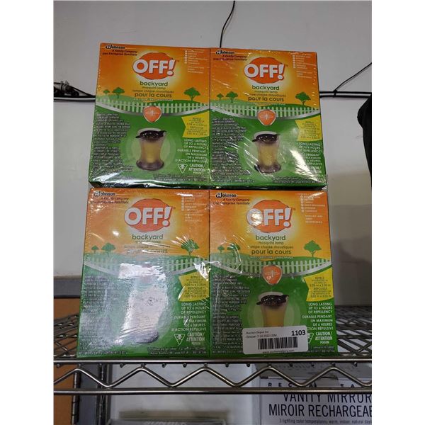 Off backyard mosquito lamp lot of 4
