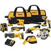 Image 2 : NEW in Sealed Box - Dewalt 10 Tool Combo Kit 20 V Lithium - includes everything Pictured