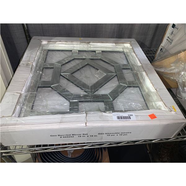 Geo Beveled Mirror 18 x 18 inches