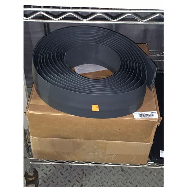 Lot of 2 rolls charcoal color vinyl baseboard