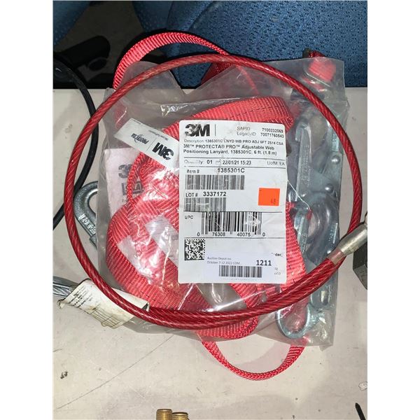 3M Protecta Pro Adjustable Web positioning Lanyard 6 ft lot of 2