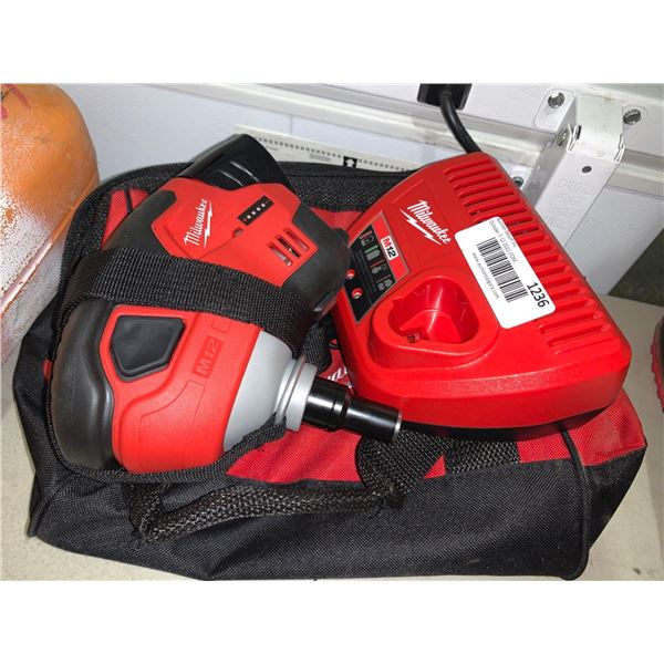 NEW Milwaukee M12 palm Nailer with charger kit