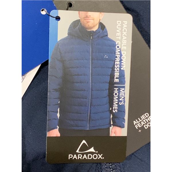 NEW Paradox Mens Large Packable feather Down jacket