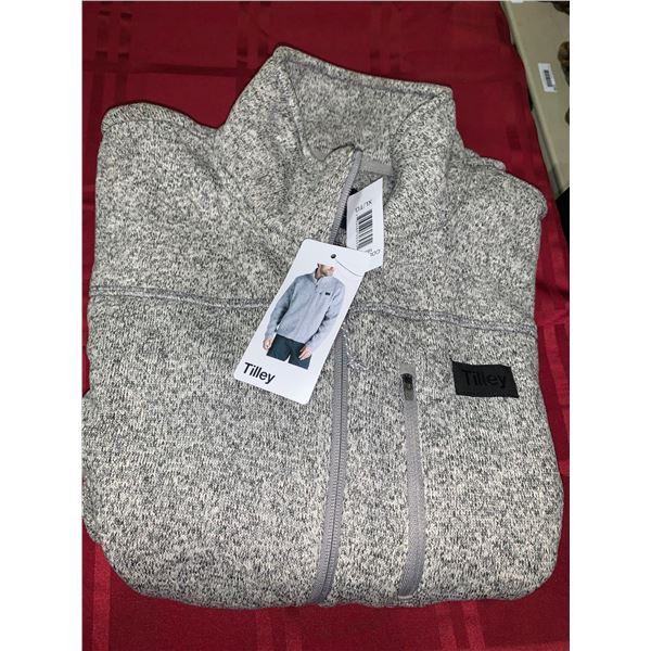NEW Tilley Mens XL Knit zip up sweater