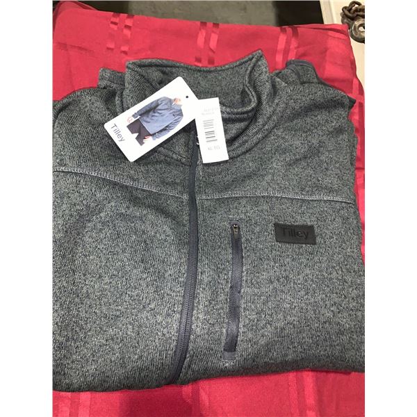 NEW Tilley Mens XL Knit zip up sweater