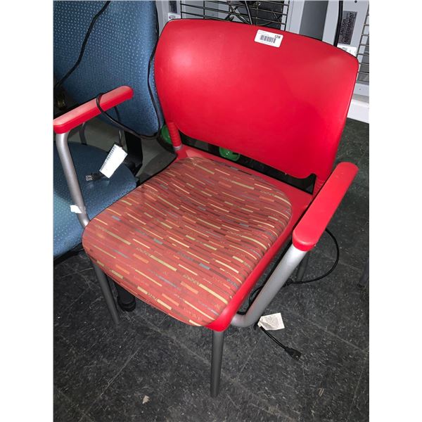 Red Upholstered students desk chair