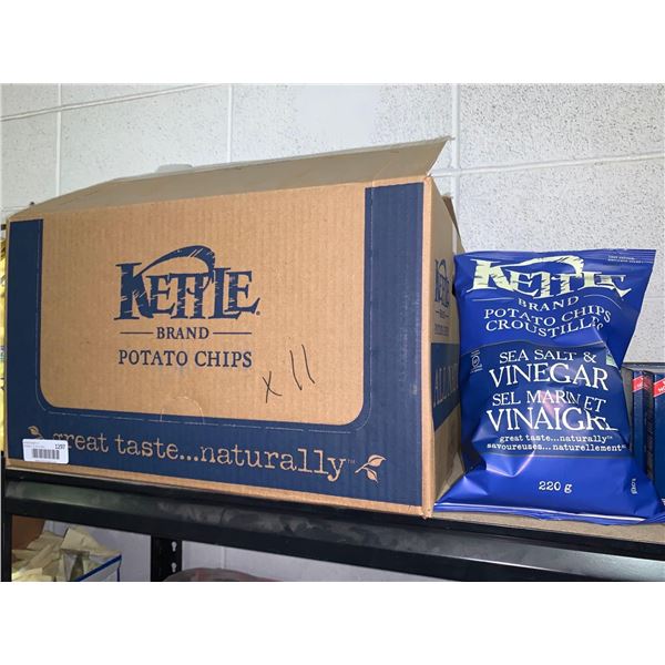 Kettle Brand Chips Sea Salt Vinegar case lot of 12 x 220g