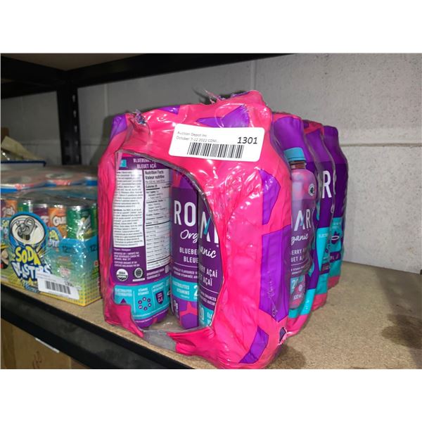 Roar Organic Blueberry Acai Drinks case lot of 11 x 532ml