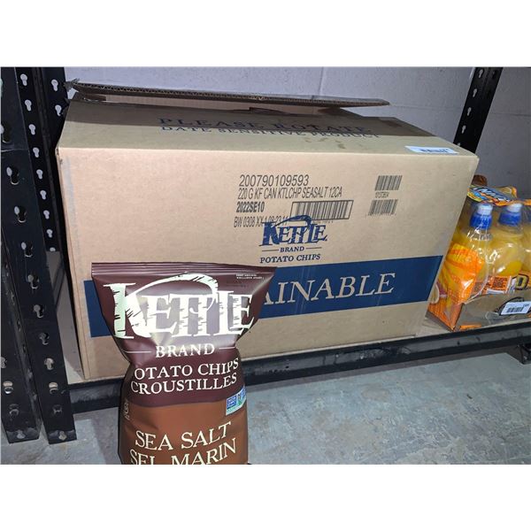 Kettle brand Chips Sea Salt case lot of 12 x 220g