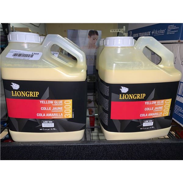 Liongrip Yellow Glue Lot of 2 x 3.78L