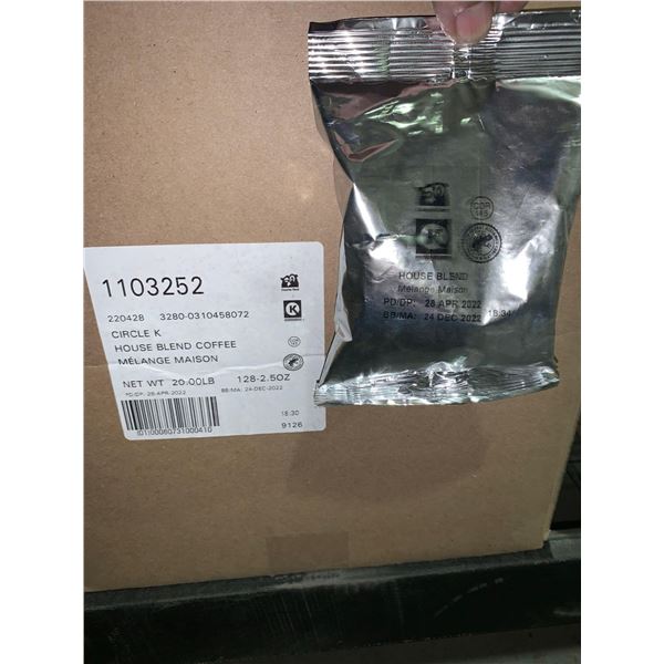 Circle K House Blend Coffee Case lot of 20Lbs