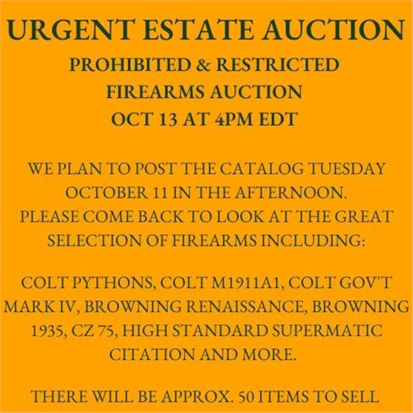 URGENT ESTATE AUCTION