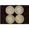 Image 1 : 1902, 2-1911 & 1911-D SILVER BARBER DIMES