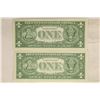 Image 2 : 2-1957 US $1 SILVER CERTIFICATES STAR NOTES CU