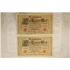 Image 1 : 2-1910 GERMAN 1000 MARK CRISP UNC BILLS WITH