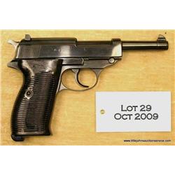 WALTHER AC 41 stack date P-38, #4638g, 9mm,  re-blued finish, 5" barrel, bakelite grips.  This  pist