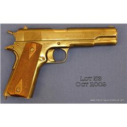 Colt U.S. Army Model 1911 semi-auto pistol, .45  cal., 5" barrel, blue finish, checkered wood  grips