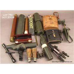 Bonanza lot of optics and accessories including  two Guardforce spotting scopes with stands; two  mi