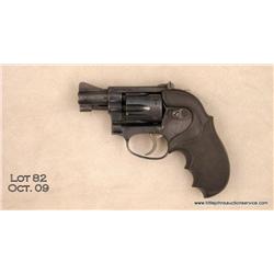 SMITH & WESSON Model 34-1, #M216182, .22 cal., 2”  barrel, blued finish, checkered Bianchi hard  rub