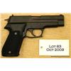 Image 1 : Sig Sauer Model P220 DA semi-auto pistol, .45  cal., 4-1/2" barrel, black mat finish, checkered  har