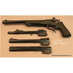 THOMPSON Contender lot, #207117, .44 Mag., 14”  barrel, blued finish, adjustable sights, checkered