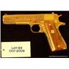 Image 1 : Colt Government Model semi-auto pistol, .45 cal.,  5" barrel, custom engraved and gold plated finish