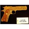 Image 2 : Colt Government Model semi-auto pistol, .45 cal.,  5" barrel, custom engraved and gold plated finish