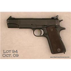 COLT 1911 A-1 #1636357, 45 ACP, 5” NM barrel,  re-Parkerized finish, adjustable Micro sights,  targe