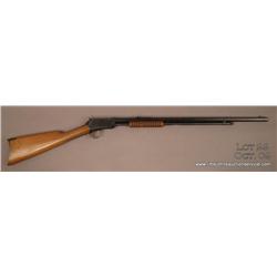 Winchester Model 90 pump rifle, .22LR cal., 24”  octagon barrel, blue finish, wood stocks, #731185. 