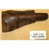 Image 1 : Old brown double loop leather holster for a Colt  SAA 7-1/2” revolver, made of heavy harness leather