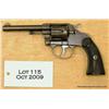 Image 1 : Colt New Police .32 DA revolver, .32 cal., 4”  barrel, blue finish, checkered Colt hard rubber  grip